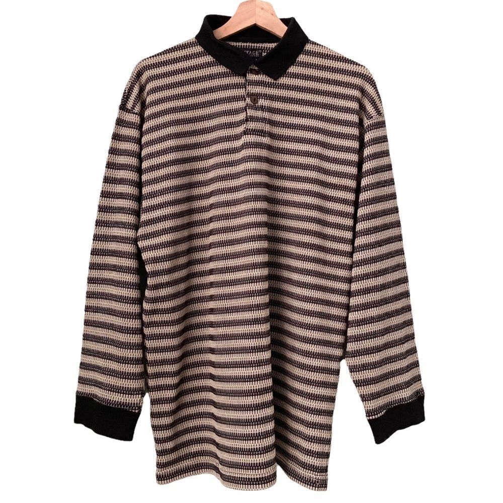 Montage Pour Homme Stripped Long Sleeve Top in Size Large